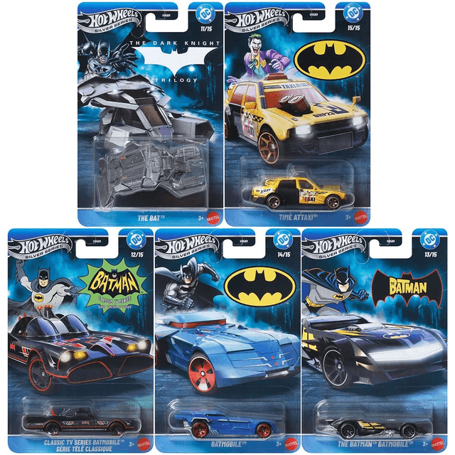 HOT WHEELS SILVER SERIES BATMAN 2026 MIX 3 SET OF 5 JKX04 product image