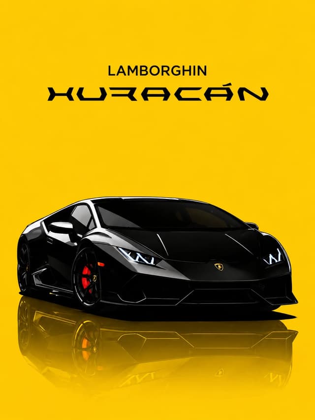 LAMBORGHINI HURACAN YELLOW ACRYLIC FRIDGE MAGNET product image