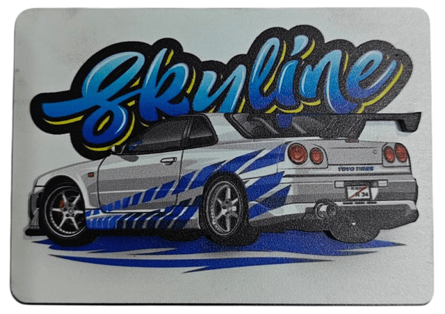SKYLINE JDM SPORTS CAR 3D FAN ART FRIDGE MAGNET product image