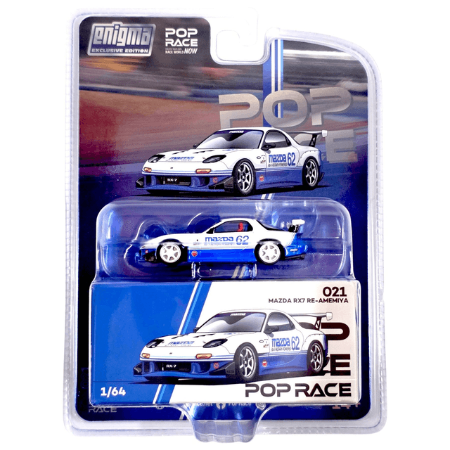 MAZDA RX7 RE-AMEMIYA WHITE / BLUE product image