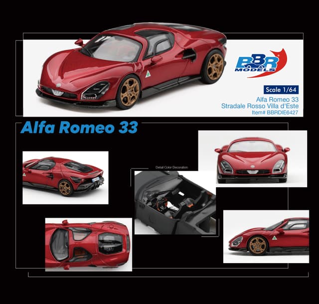 PREORDER ALFA ROMEO 33 STRADALE ROSSO VILLA D'ESTE product image