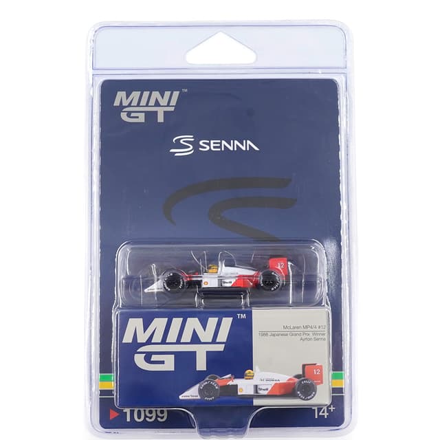 MCLAREN MP4/4 #12 AYRTON SENNA 1988 JAPANESE GRAND PRIX WINNER BLISTER PACKAGING product image
