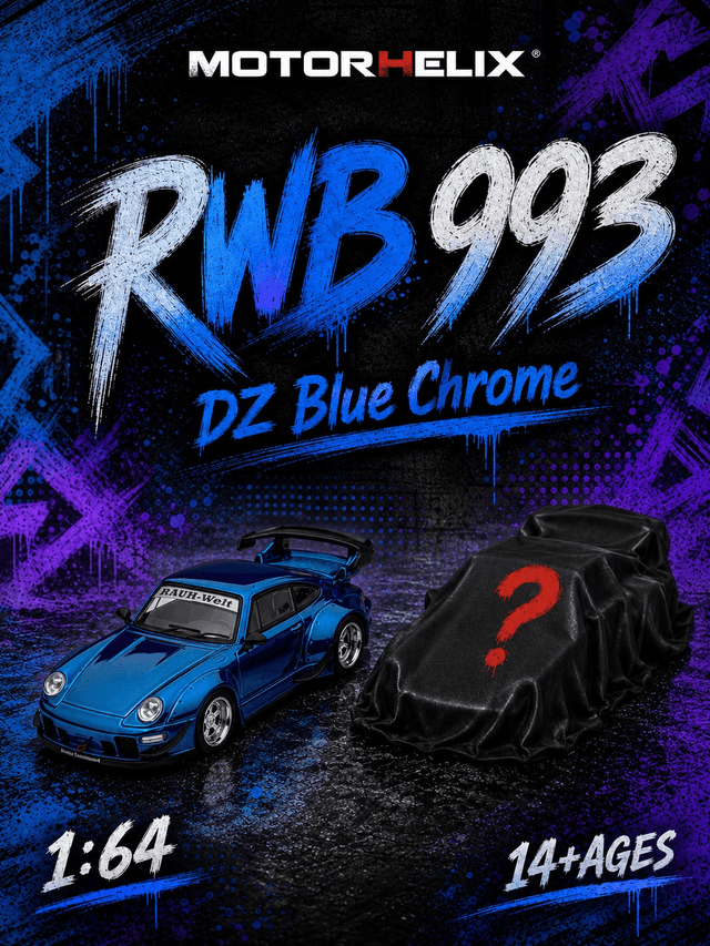 PORSCHE RWB 993 CHROME BLUE product image