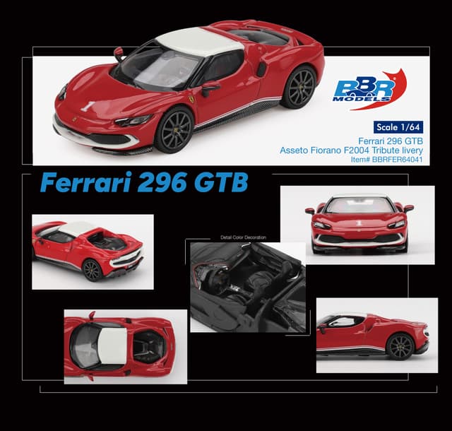 FERRARI 296 GTB ASSETO FIORANO F2004 TRIBUTE LIVERY product image
