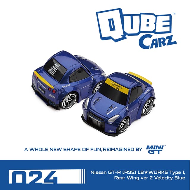 PREORDER NISSAN GT-R (R35) LB*WORKS TYPE 1, REAR WING VER 2 VELOCITY BLUE product image
